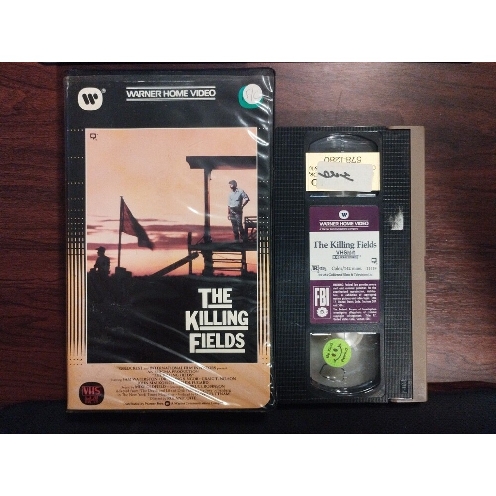 The Killing Fields VHS 1985 Warner Home Video Rental Clamshell